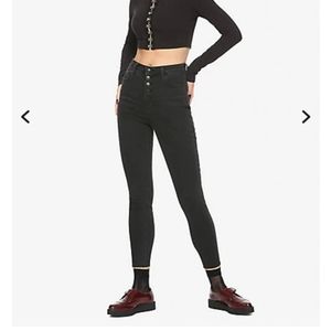 Cello button fly raw hem jeans